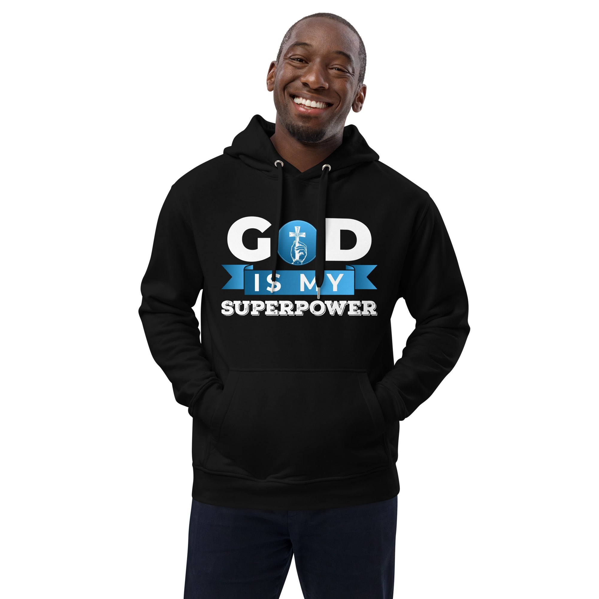 GOD is my superpower Premium eco hoodie