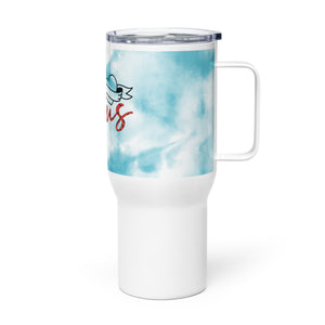 Jesus travel mug with a handle