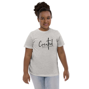 Created with a purpose youth jersey t-shirt