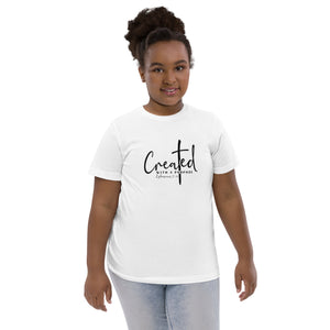 Created with a purpose youth jersey t-shirt