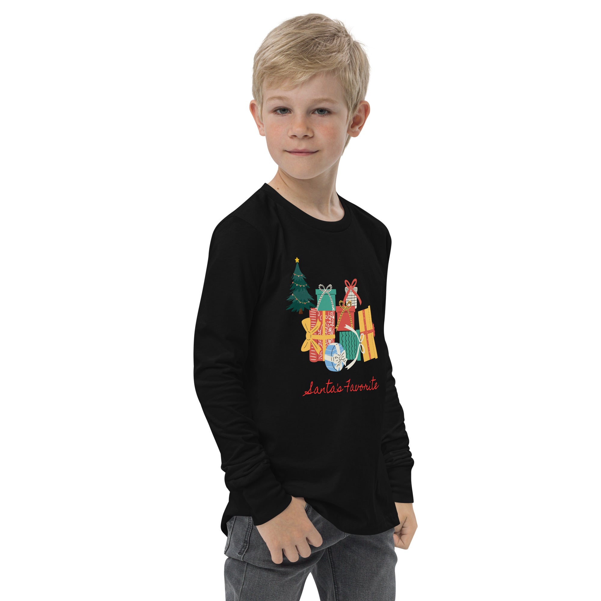 Youth long christmas sleeve tee