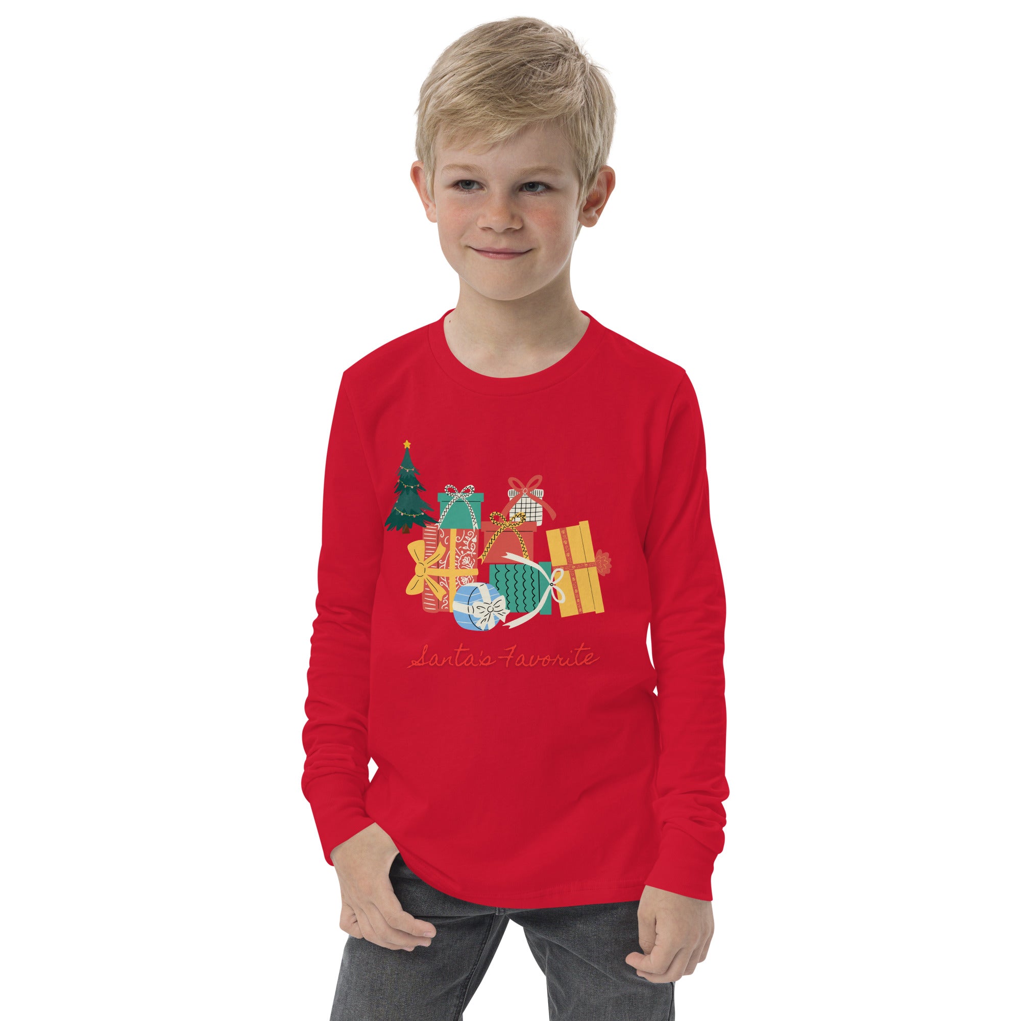 Youth long christmas sleeve tee