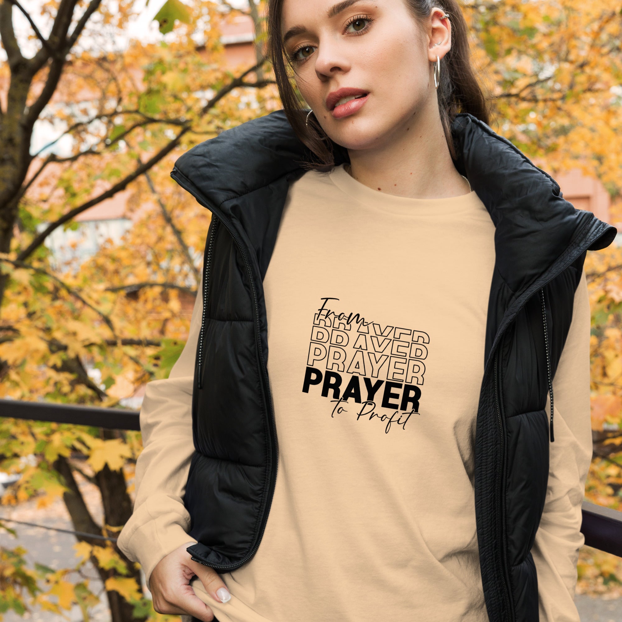 Prayer to Profit Unisex Long Sleeve Tee