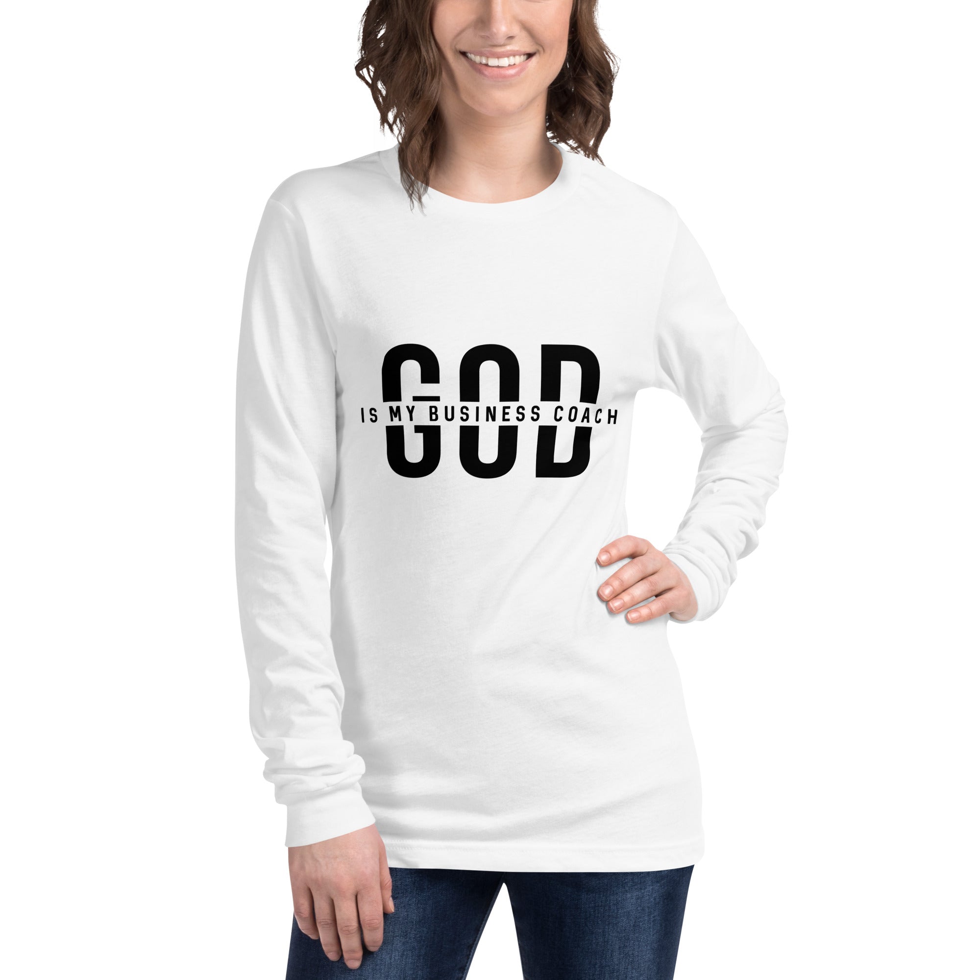 God is my Business Coach Long Sleeve Tee