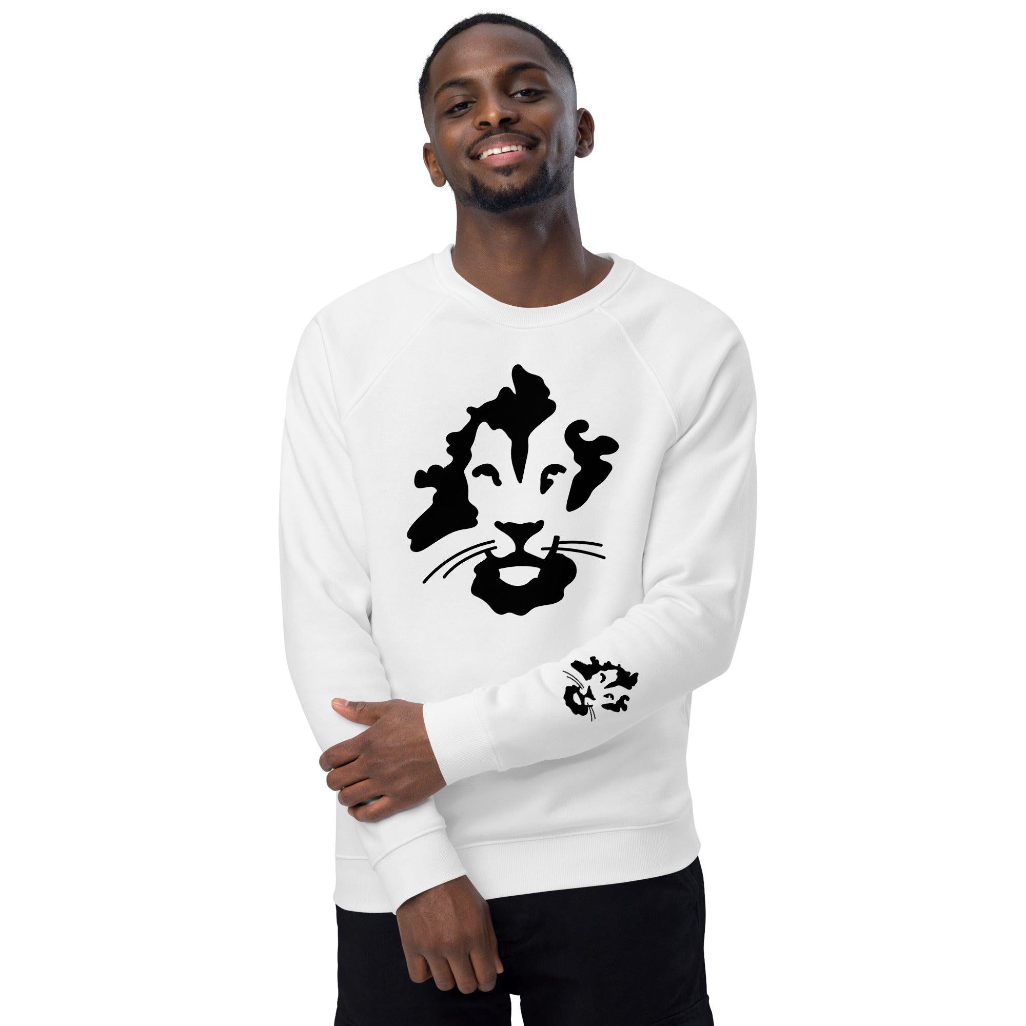 Unisex organic raglan sweatshirt